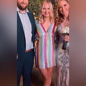 ASOS multicolor sequin dress